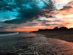 Beach Houses at Dusk