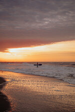 Surfer at Golden Hour