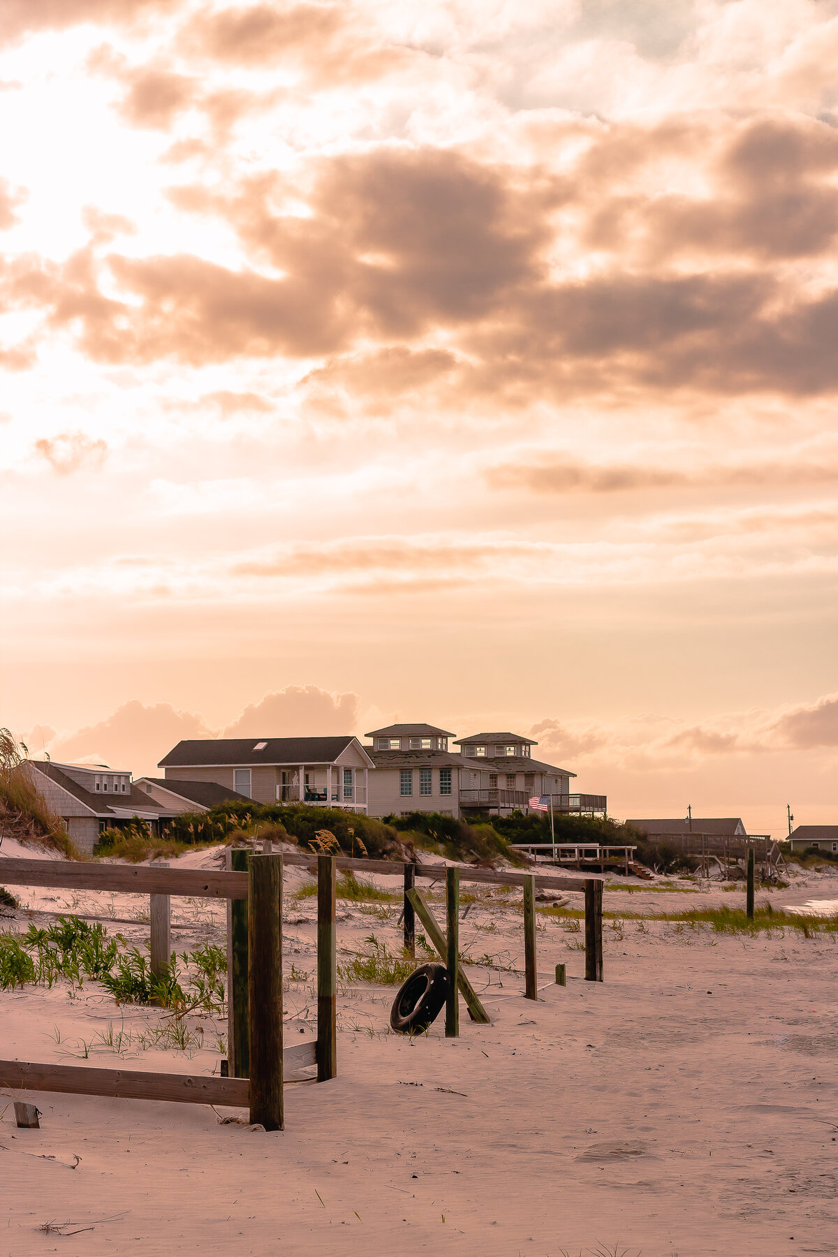Beach Cottages at Dusk