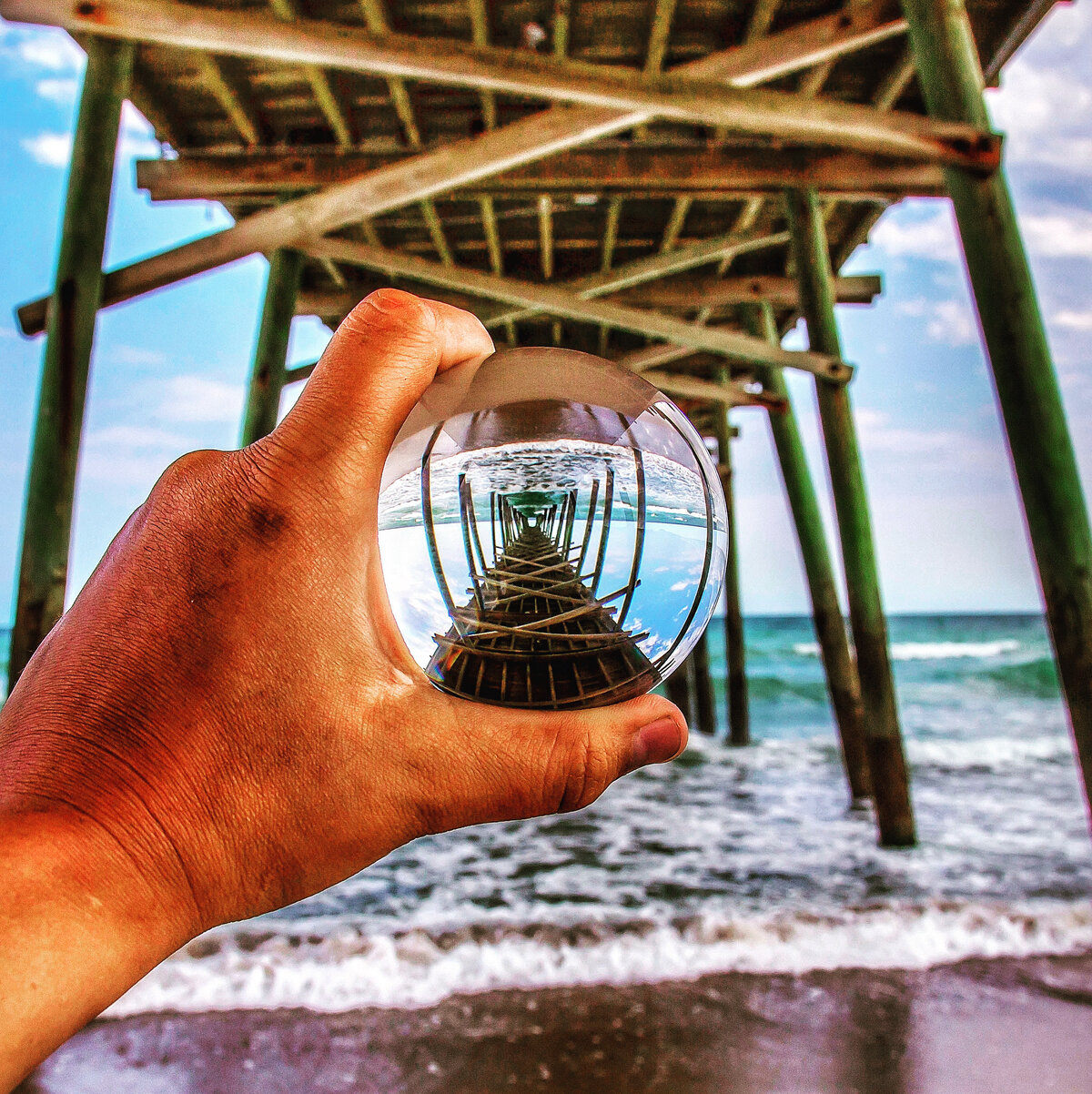 Lensball Under the Pier