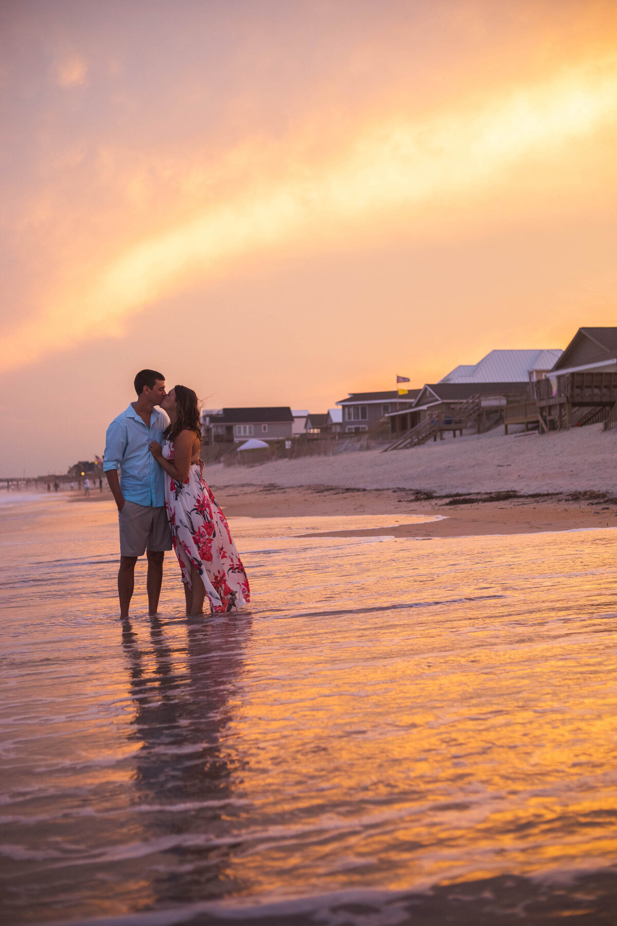 Sunset Kiss on the Shore