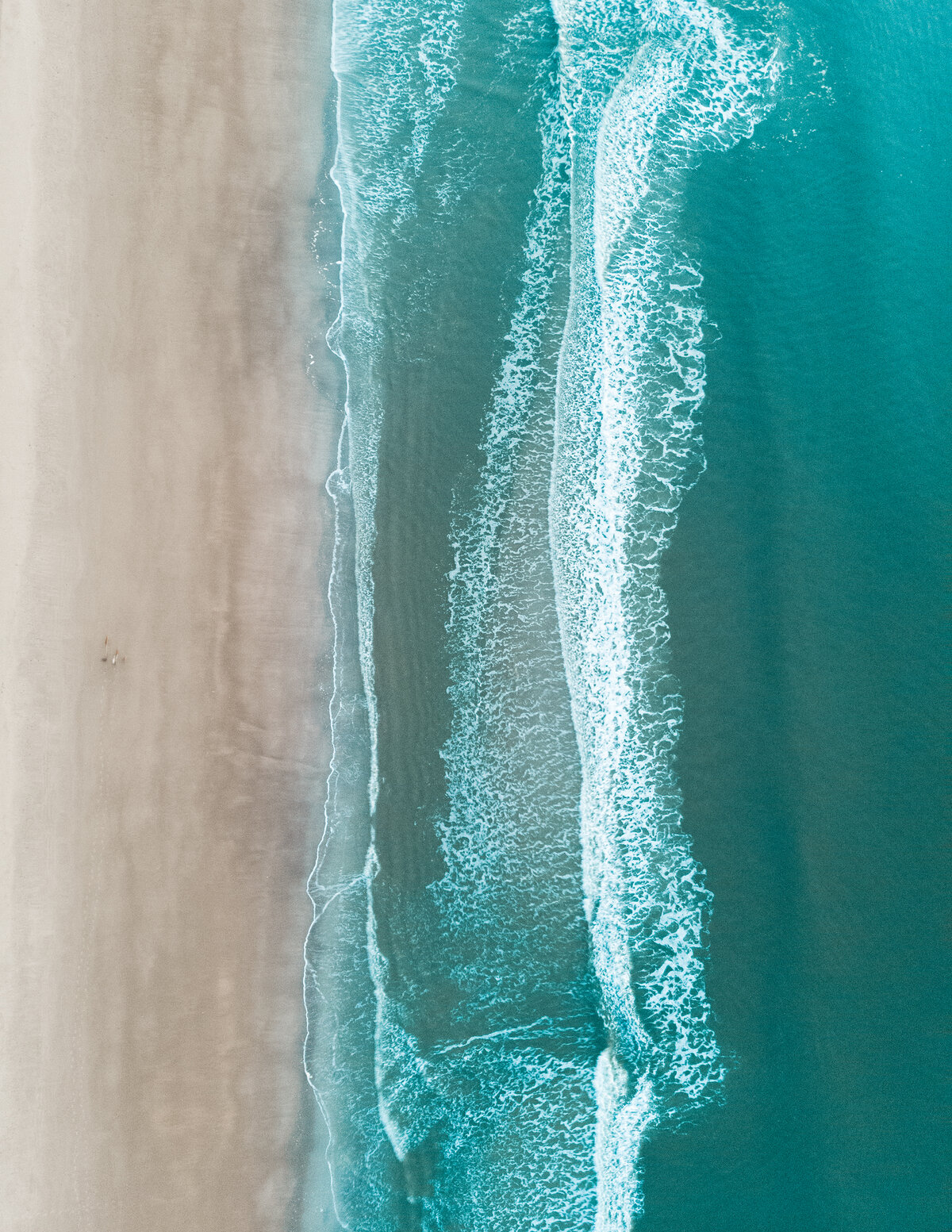 Aerial View of the Breaking Waves