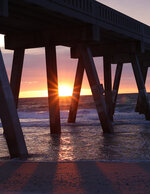 Sunburst Beneath the Pier