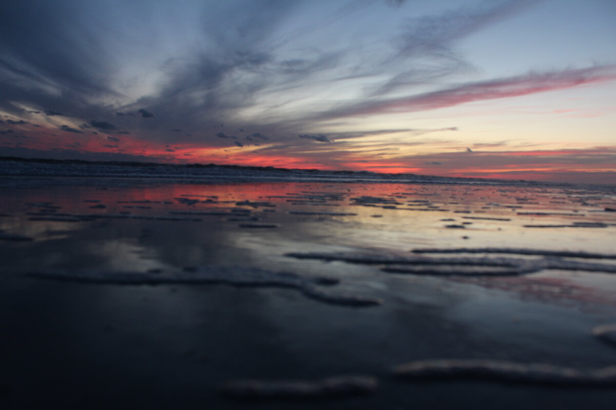 Fiery Sky Over the Tideline