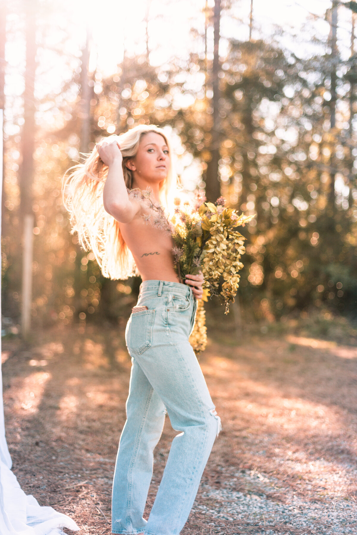 Golden Hour Portrait in the Pines