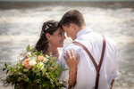 Beachside Wedding Embrace