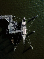 Sailboat at the Dock, Aerial View