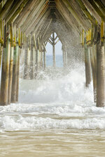 Wave Crashing Beneath the Pier