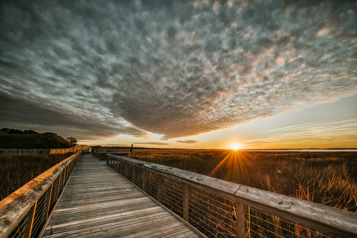 Marsh Boardwalk at Dusk