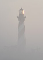 Cape Hatteras Lighthouse in the Fog