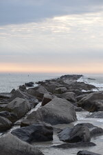 Rock Jetty at Dusk