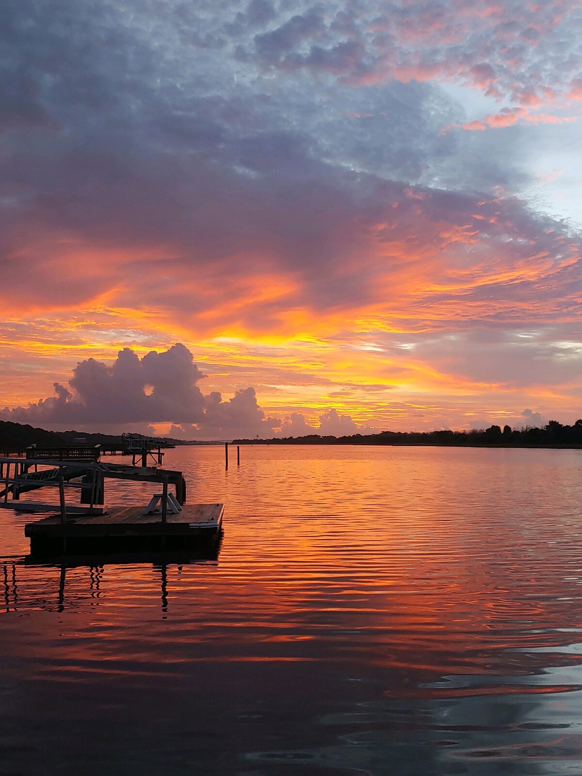 Fiery Sky Over the Marina