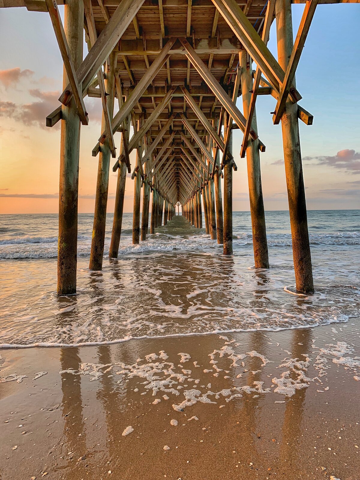 Beneath the Pier at Sunset