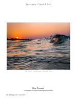 Curling Wave at Sunset