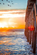 Under the Pier at Sunrise